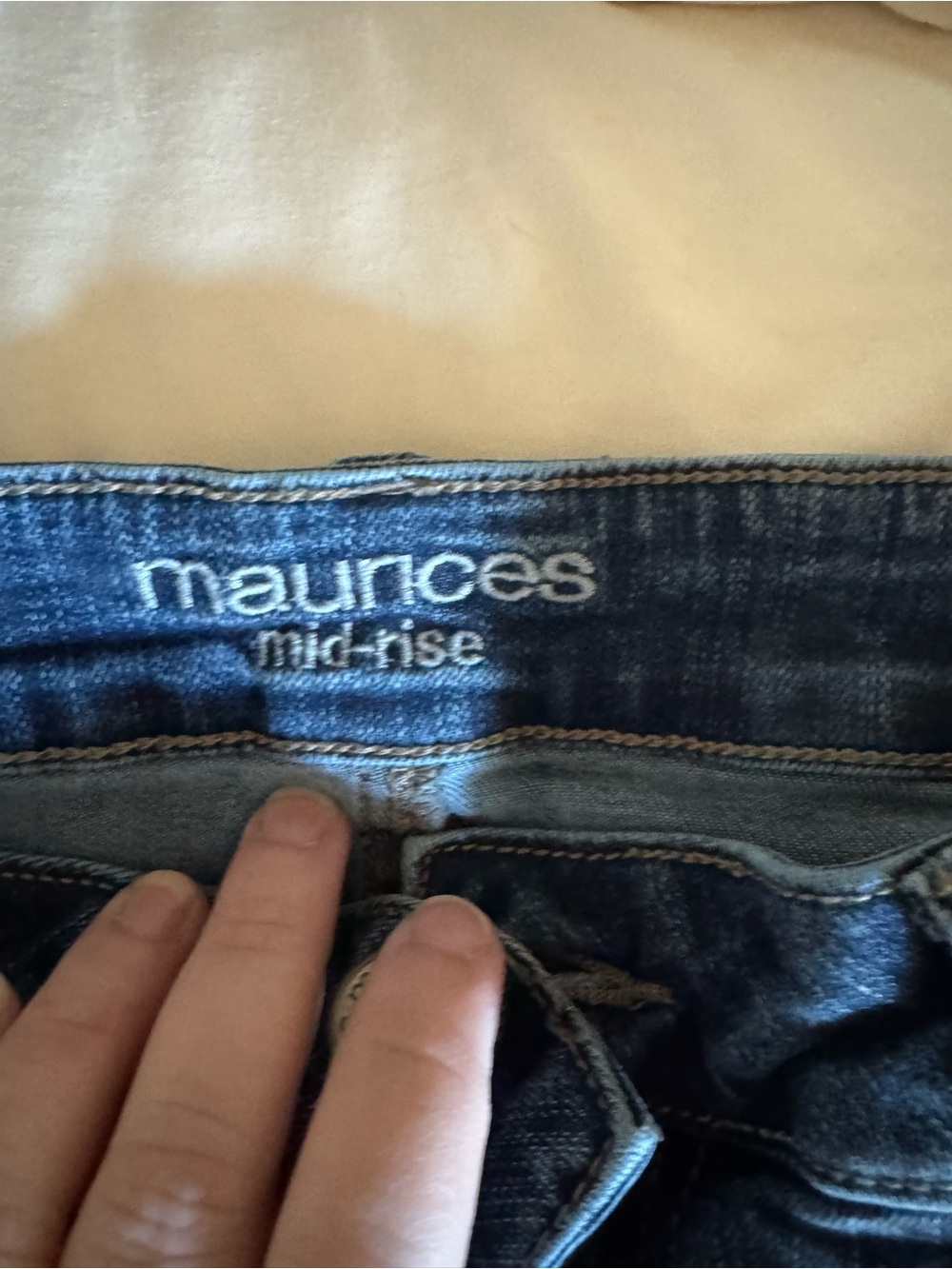 Maurices Dark Indigo Bootcut Jeans Mid Rise - Picture 2 of 3
